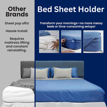 BED SHEET LOCK HOLDER SET - 4 Pack Heavy Duty Bed Sheet Holder Fit All Mattress Size