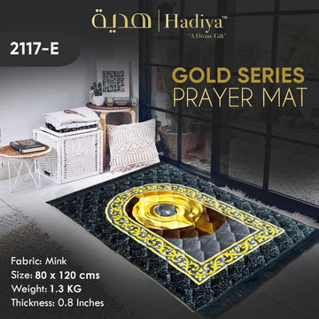 Gold Series Prayer mat Printed Jaye-Nemaaz (Gray)