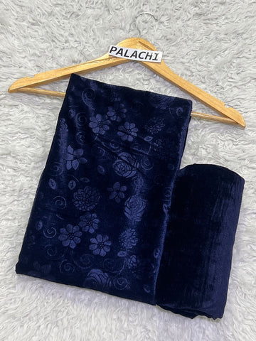 KOREAN VELVET 2PC KV-01 ( Navy Blue )