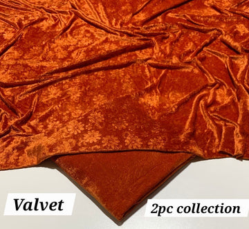 KOREAN VELVET 2PC KV-16 ( Orange )