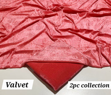 KOREAN VELVET 2PC KV-12 ( Baby Pink )