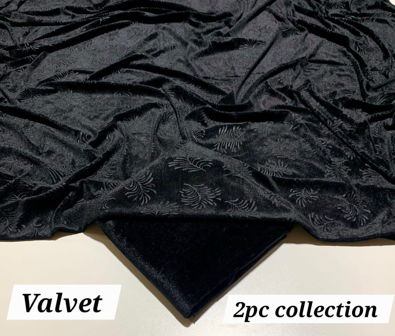 KOREAN VELVET 2PC KV-05 ( Black )