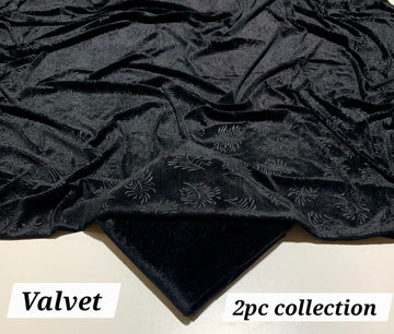 KOREAN VELVET 2PC KV-05 ( Black )