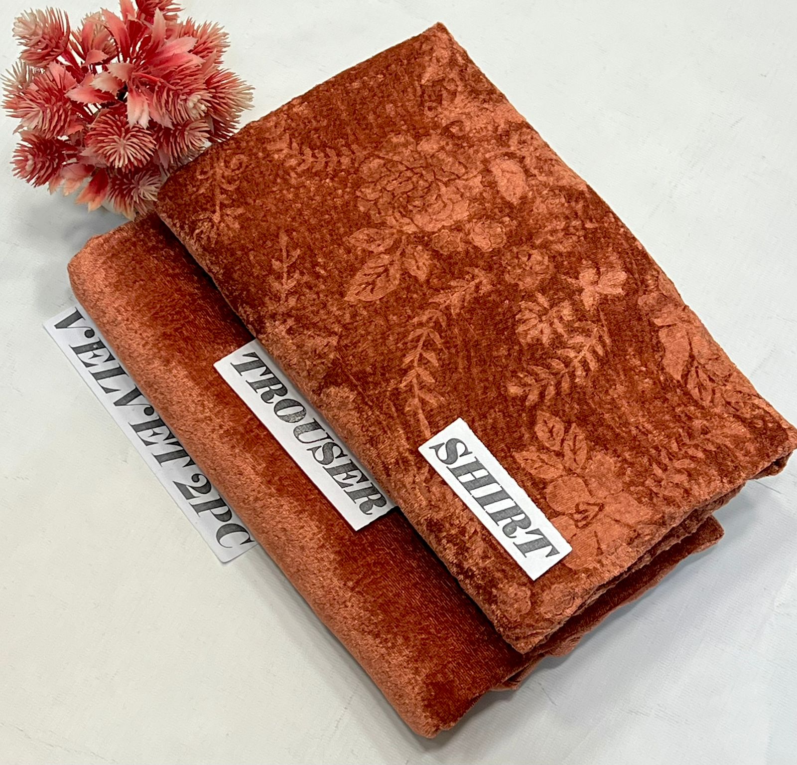 KOREAN VELVET 2PC KT-05 (Copper Brown )